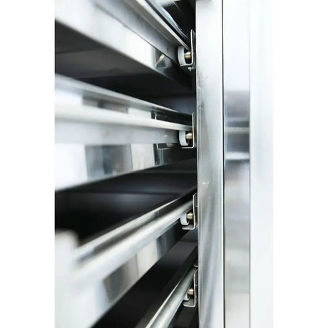 EASYLINE Pizzakühltisch 800 / 2-türig & 7 Schubladen "grau" inkl. Kühlaufsatz GN1/3 - Gastro-Bedarf24 GmbH