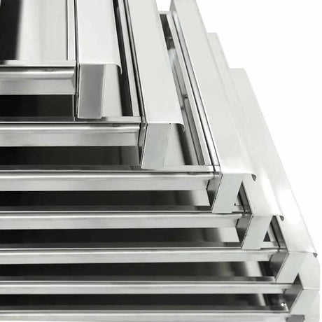 EASYLINE Pizzakühltisch 800 / 2-türig & 7 Schubladen "grau" inkl. Kühlaufsatz GN1/3 - Gastro-Bedarf24 GmbH