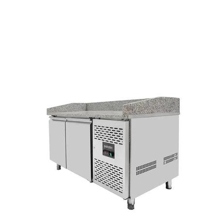 EASYLINE Pizzakühltisch 800 / 2-türig "grau" - Gastro-Bedarf24 GmbH