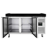 EASYLINE Pizzakühltisch 800 / 2-türig "schwarz" inkl. Kühlaufsatz GN1/3 - Gastro-Bedarf24 GmbH