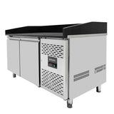 EASYLINE Pizzakühltisch 800 / 2-türig "schwarz" inkl. Kühlaufsatz GN1/3 - Gastro-Bedarf24 GmbH