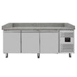 EASYLINE Pizzakühltisch 800 / 3-türig "grau" - Gastro-Bedarf24 GmbH