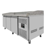 EASYLINE Pizzakühltisch 800 / 3-türig "grau" - Gastro-Bedarf24 GmbH