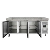 EASYLINE Pizzakühltisch 800 / 3-türig "grau" - Gastro-Bedarf24 GmbH