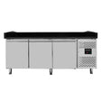 EASYLINE Pizzakühltisch 800 / 3-türig "schwarz" - Gastro-Bedarf24 GmbH