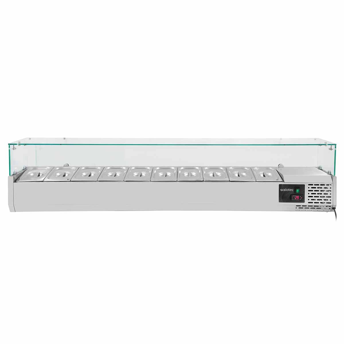 EASYLINE Pizzakühltisch 800 / 3-türig "schwarz" inkl. Kühlaufsatz GN1/4