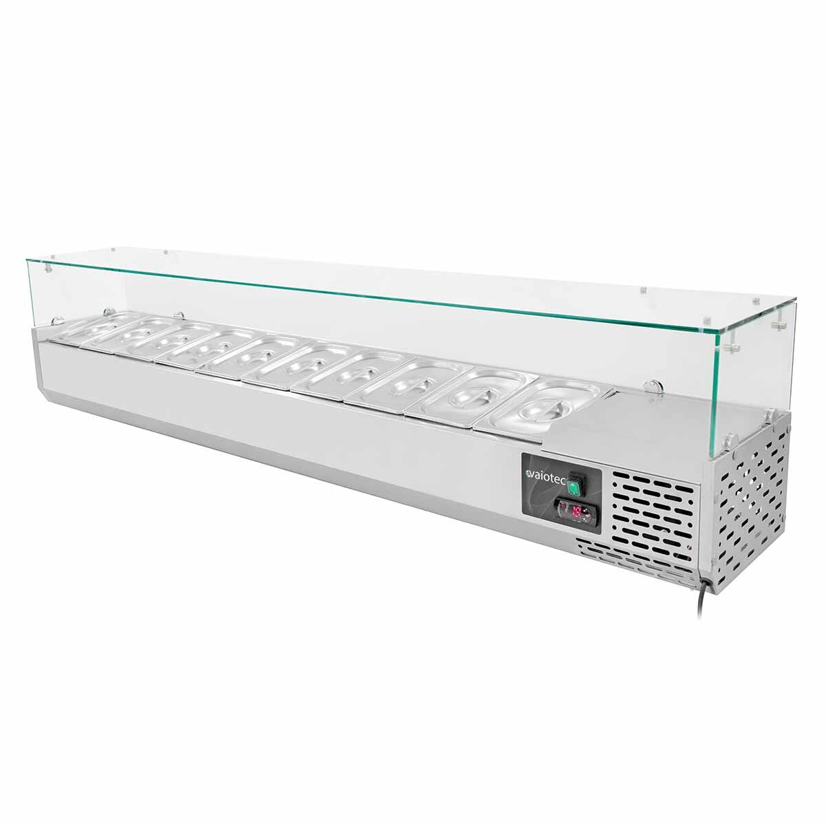 EASYLINE Pizzakühltisch 800 / 3-türig "schwarz" inkl. Kühlaufsatz GN1/4