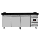 EASYLINE Pizzakühltisch 800 / 3-türig "schwarz" inkl. Kühlaufsatz GN1/4