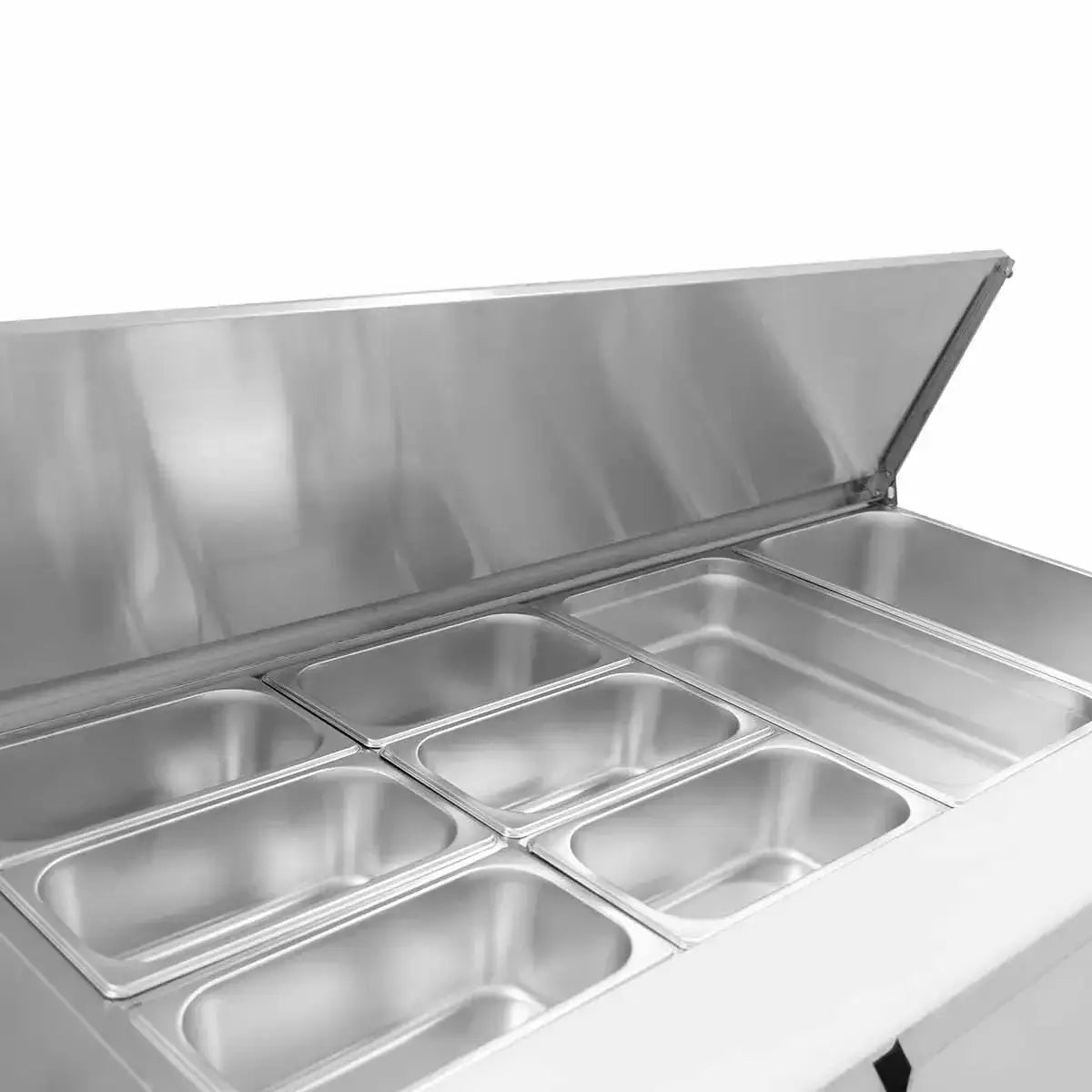 Edelstahl-Buffetwagen mit mehreren Behältern für Gastronomie