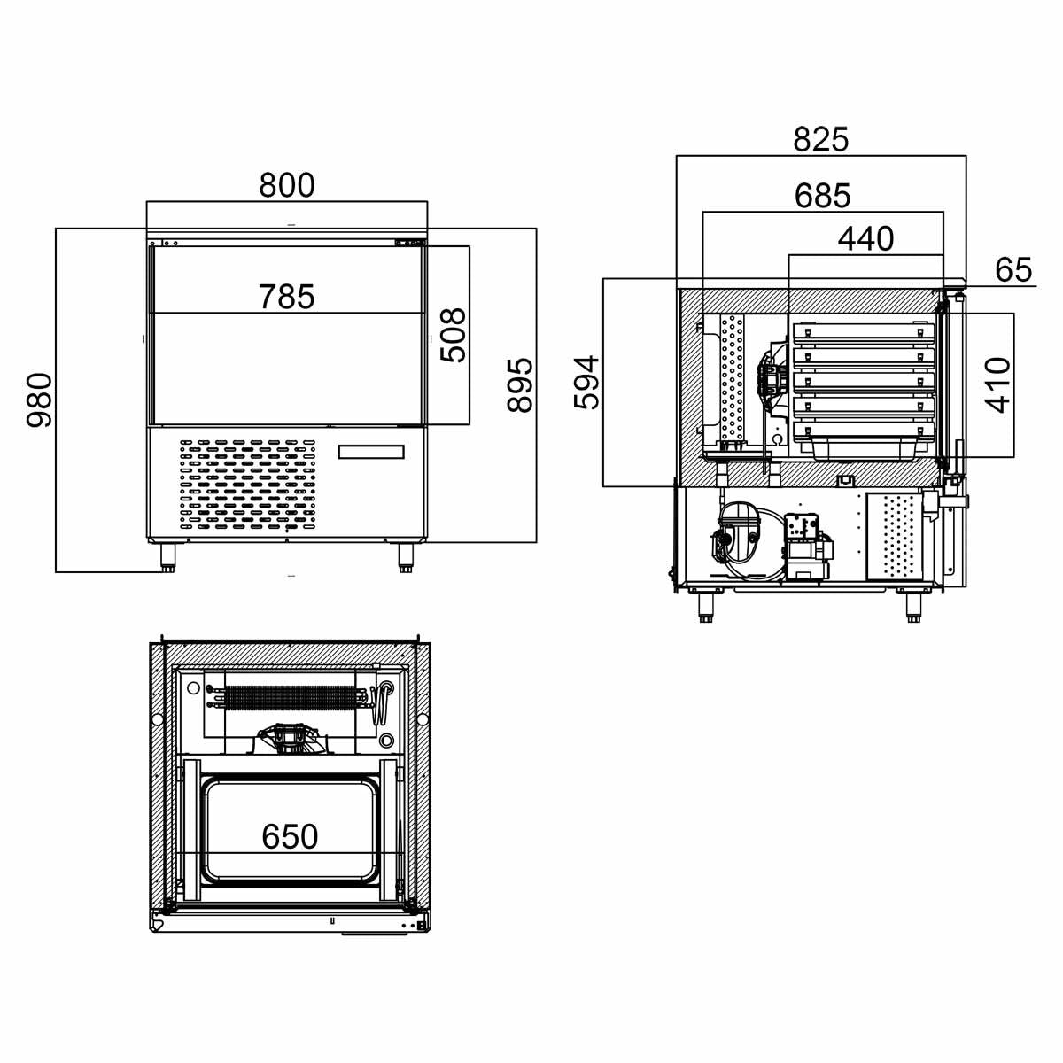 EASYLINE Schockfroster SE für 5x GN 1/1