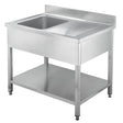 EASYLINE Spültisch 600 / 1 Becken links und Abtropffläche B:1200 - Gastro-Bedarf24 GmbH