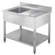 EASYLINE Spültisch 700 / 1 Becken links und Abtropffläche B:1200 - Gastro-Bedarf24 GmbH