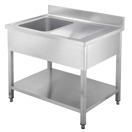 EASYLINE Spültisch 700 / 1 Becken links und Abtropffläche B:1200 - Gastro-Bedarf24 GmbH