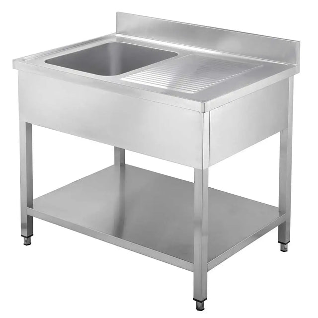 EASYLINE Spültisch 700 / 1 Becken links und Abtropffläche B:1200 - Gastro-Bedarf24 GmbH