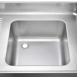 EASYLINE Spültisch 700 / 1 Becken rechts und Abtropffläche B:1000 - Gastro-Bedarf24 GmbH