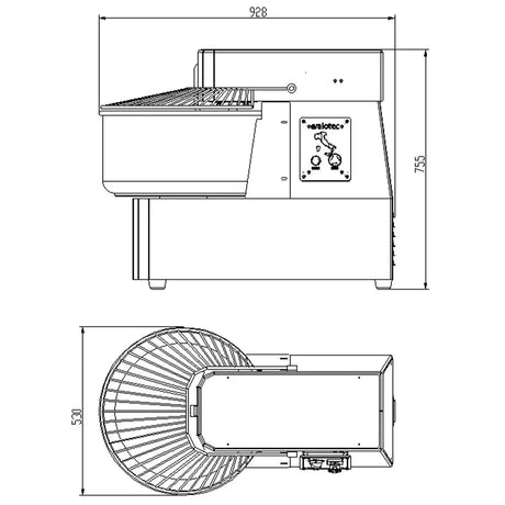 EASYLINE Teigknetmaschine fester Kessel - 50 Liter / 400 Volt - Gastro-Bedarf24 GmbH