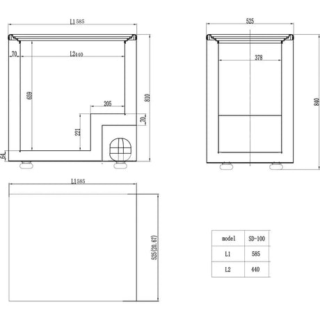 EASYLINE Tiefkühltruhe 100 mit Glasschiebedeckel - Gastro-Bedarf24 GmbH
