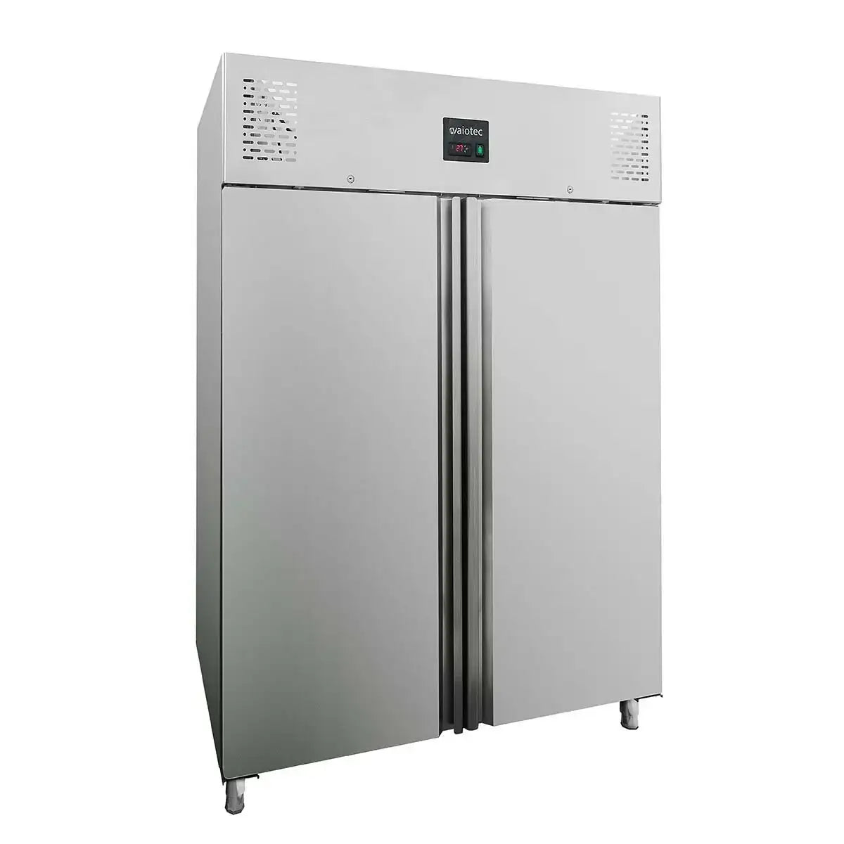 Edelstahl-Kühlschrank mit Doppeltür für Gastronomie, professionell und robust