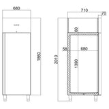 EASYLINE Tiefkühlschrank 400 / 1 - türig GN1/1 - Gastro - Bedarf24