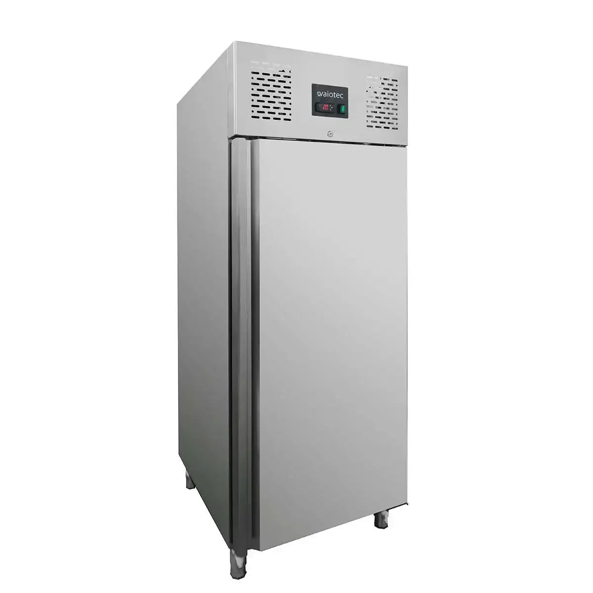 Edelstahl-Kühlschrank für Gastronomie mit digitaler Temperaturanzeige