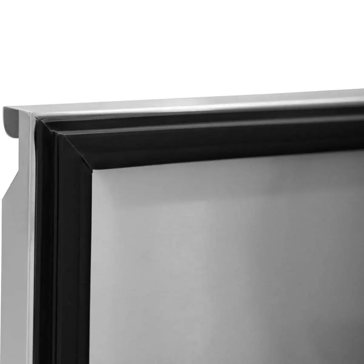 EASYLINE Zubereitungstisch / 3-fach mit Türen, Glasaufbau, für 5x GN 1/1 "grau", 2000 x 800 mm