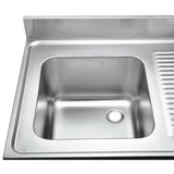ECO Spültisch 100 x 60 x 85 cm - 1 Becken links - Gastro-Bedarf24 GmbH