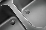 ECO Spültisch / 2 Becken rechts + Abtropffläche , 1600 x 700 mm - Gastro-Bedarf24 GmbH