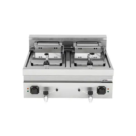 Elektrische Fritteuse 2x12L – 2x9kW (Hohe Leistung) - Gastro-Bedarf24 GmbH