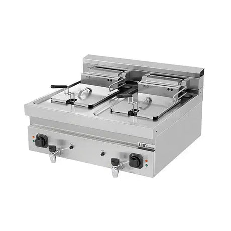 Elektrische Fritteuse 2x12L – 2x9kW (Hohe Leistung) - Gastro-Bedarf24 GmbH