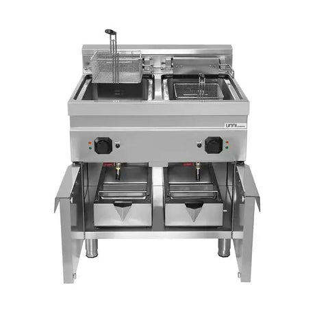 Elektrische Fritteuse 2x16L – 2×14.2kW (Hochleistung) - Gastro-Bedarf24 GmbH