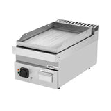Elektrische Grillplatte - 400x700x350 mm – gerillt - 4,5 kW - Gastro-Bedarf24 GmbH