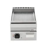 Elektrische Grillplatte - 400x700x350 mm – gerillt - 4,5 kW - Gastro-Bedarf24 GmbH