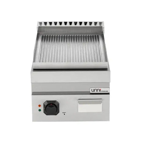 Elektrische Grillplatte - 400x700x350 mm – gerillt - 4,5 kW - Gastro-Bedarf24 GmbH