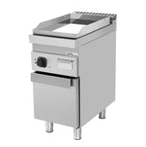 Elektrische Grillplatte - 400x700x850/900 mm - Chrome - 4,5 kW - Gastro-Bedarf24 GmbH