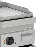 Elektrische Grillplatte - 400x700x850/900 mm - Gerillt - 4,5 kW - Gastro-Bedarf24 GmbH