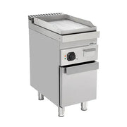 Elektrische Grillplatte - 400x700x850/900 mm - Gerillt - 4,5 kW - Gastro-Bedarf24 GmbH