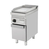 Elektrische Grillplatte - 400x700x850/900 mm - Gerillt - 4,5 kW - Gastro-Bedarf24 GmbH