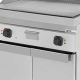 Elektrische Grillplatte - 800x700x850/900 mm - Gerillt - 9 kW - Gastro-Bedarf24 GmbH