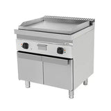 Elektrische Grillplatte - 800x700x850/900 mm - Glatt - 9 kW - Gastro-Bedarf24 GmbH