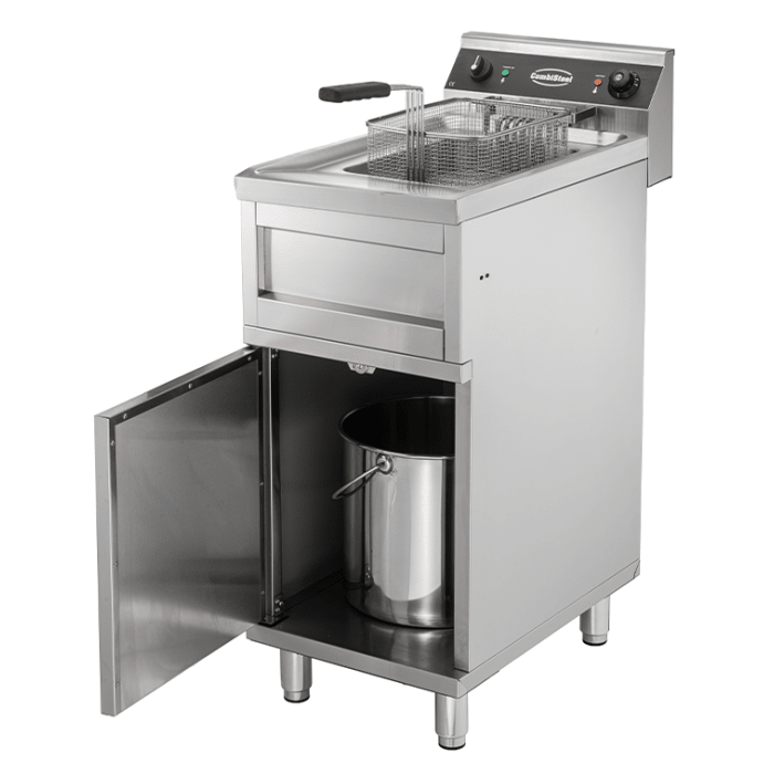 Elektro Fritteuse - 12 Liter - 400x700x850 mm - 6 kW - Gastro-Bedarf24 GmbH