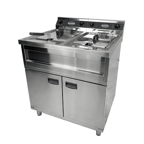 Elektro Fritteuse - 2x12 Liter - 800x700x850 mm - 12 kW - Gastro-Bedarf24 GmbH