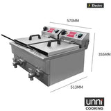 Elektro-Fritteuse - 2x8 Liter Budget - Gastro-Bedarf24 GmbH