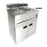 Elektro Fritteuse - 2x9 Liter - 695x530x970 mm - 6,6 kW - Gastro-Bedarf24 GmbH