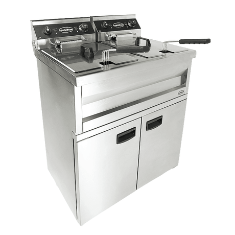Elektro Fritteuse - 2x9 Liter - 695x530x970 mm - 6,6 kW - Gastro-Bedarf24 GmbH