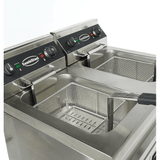 Elektro Fritteuse - 2x9 Liter - 695x530x970 mm - 6,6 kW - Gastro-Bedarf24 GmbH