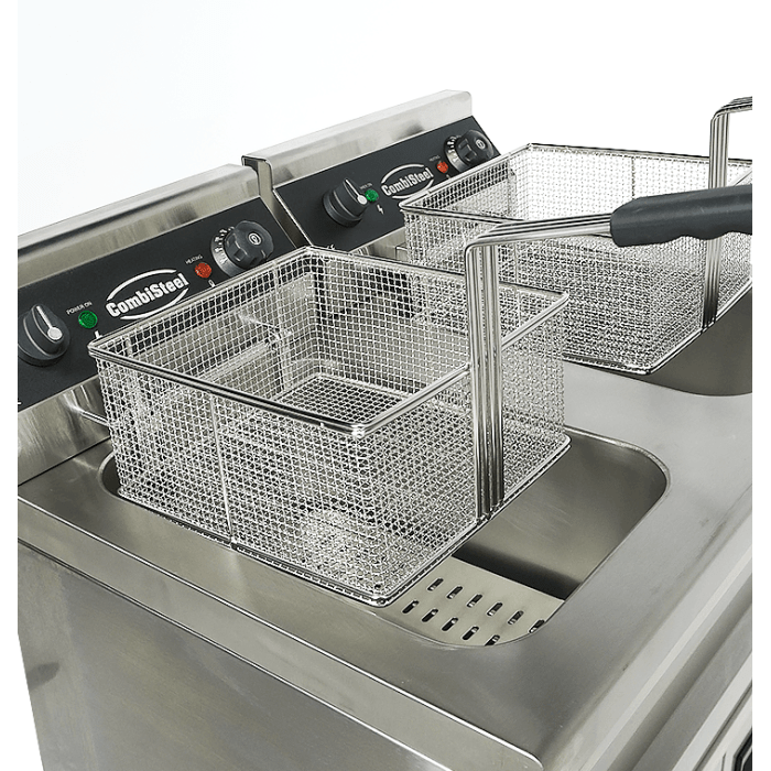Elektro Fritteuse - 2x9 Liter - 695x530x970 mm - 6,6 kW - Gastro-Bedarf24 GmbH