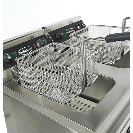 Elektro Fritteuse - 2x9 Liter - 695x530x970 mm - 6,6 kW - Gastro-Bedarf24 GmbH