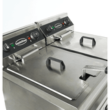 Elektro Fritteuse - 2x9 Liter - 695x530x970 mm - 6,6 kW - Gastro-Bedarf24 GmbH