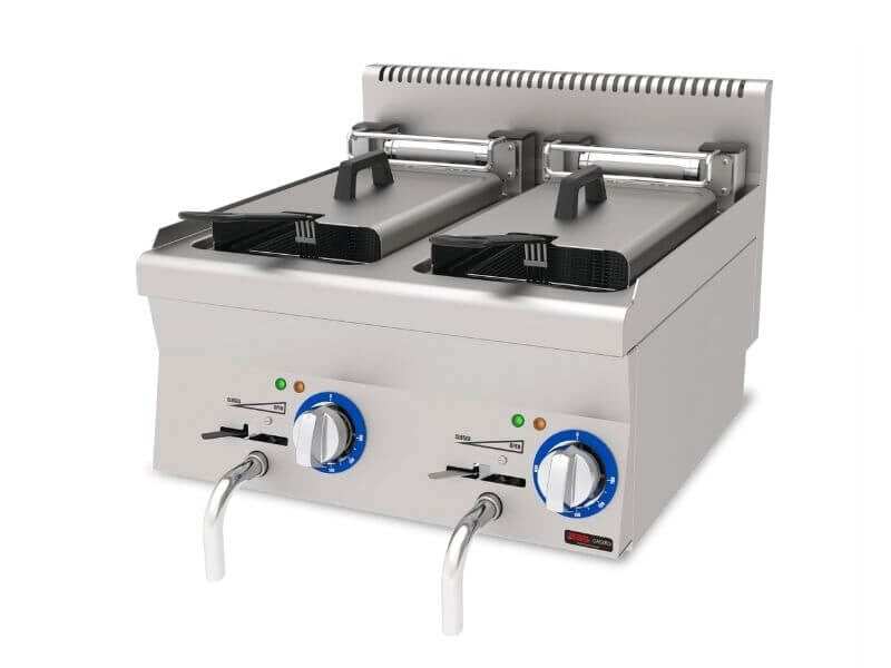 Elektro Fritteuse - 2x9 lt. - 15 kW - Premium Serie 600