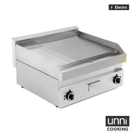 Elektro-Grillplatte - 1/3 gerillt - 700x650x320 mm - 9 kW - Gastro-Bedarf24 GmbH
